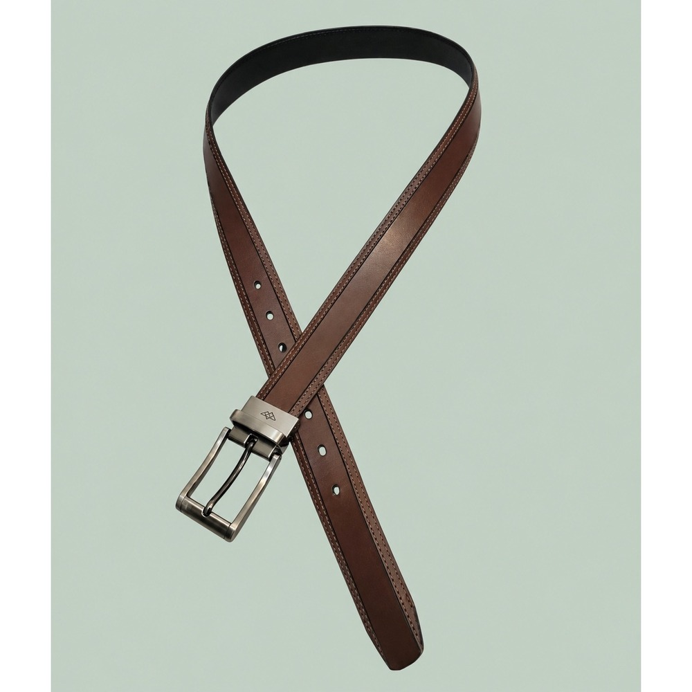 Dockers Reversible Belt Classic Professional Minimalist Brown Black Mens Size 36